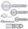VZU 6 Stücke Winkelmesser, Goniometer Physiotherapie Winkelmesser, Winkelmesser Physiotherapie, PVC Goniometer Physiotherapie, Winkelmesser 180° 360°, Medizinischer Winkelmesser