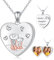 HOOHWE Mutter Tochter Kette 925 Sterling Silber Mama Tochter Medallion Zum öffnen mit Bild Herz Anhänger Halskette mit Foto Schmuck Kette mit Bild Geschenke für Mama Tochter