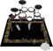 Tkuhknag Tapis de Tambour, Tapis de Batterie Antidérapant, Tapis Insonorisant, 230 x 200 cm Tapis Batterie électronique pour Grosse Caisse, Caisse Claire et Autres Instruments, Tapis pour Batterie