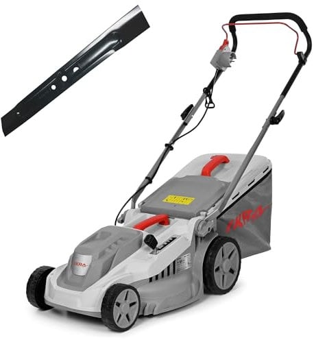 IKRA tosaerba elettrico IERM 1638-1, 1600W, altezza di taglio 30-75mm, larghezza di taglio 38cm, inclusa lama di ricambio