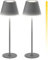 Brandson - 2 x LED Tischlampe kabellos dimmbar - mit Akku aufladbar - 3 Farbstufen - warmweiß neutralweiß kaltweiß - Metall - - Tischleuchte - Nachttischlampe - Leselampe - Indoor/Outdoor - anthrazit
