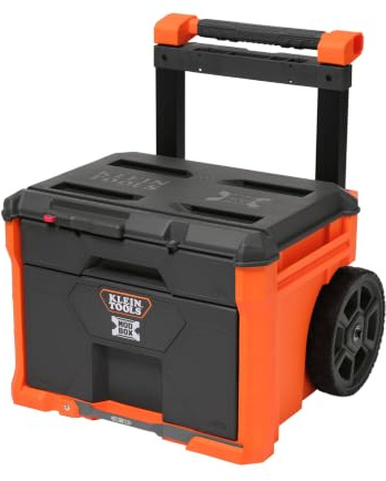 Klein Tools 54801MB MODbox Rolling Drawer Tool Box, Heavy-Duty Double Drawer Tool Organizer, Deep Stackable Set