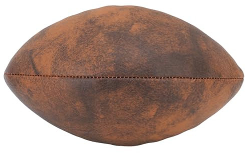 Cerlingwee PU Football, Vintage Football für Spiele Matches Handgefertigte Lederball für Erwachsene Extra Grip Fooths Gewicht