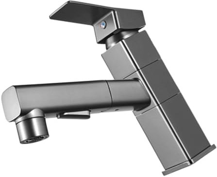 SHINEOFI Robinet De Lavabo Salle De Bain Avec Douchette Extractible Mitigeur Rotatif Pour Décor Moderne Et Nettoyage Facile