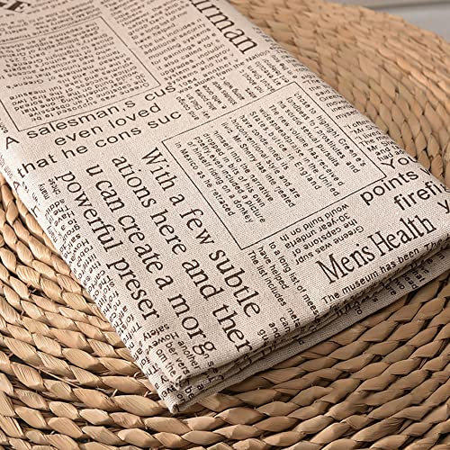 ONECHANCE Stoff Baumwolle Meterware Baumwollstoff Stoffe zum Nähen Dekostoff für Patchwork Sewing Nähstoff Color Zeitung Size 1 Meter