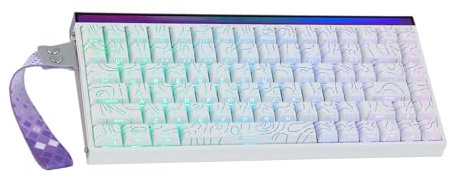 MechLands Aula Hero84 HE Wired Magnetic Gaming Keyboard, Rapid Hall Effect Keyboard with 0.01mm Adjustable Actuation, 8kHz Polling, 5-Layer Sound Dampening, RGB Lightbox & Backlit (White)