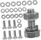 TOPBATHY 20 Pezzi set di dadi a vite piccole viti bullone in acciaio inossidabile bullone e dado ferramenta in acciaio inossidabile viti e dadi acciaio inossidabile 316 Argento