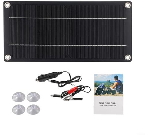60W Solarpanel Kit Autobatterie Ladegerät Für Auto Boot Wohnwagen Mit Saugnapf Halterung 12V Erhaltungsladegerät IP65 Wasserdicht Mit USB DC Ausgang 24% Umwandlungsrate