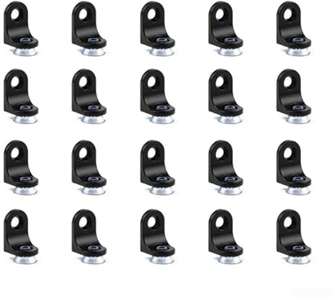 babominimer Lot de 20 supports d'étagère en verre de 5 mm avec ventouses en alliage de zinc et silicone pour armoire de cuisine, bibliothèque, vitrine, placard (A)