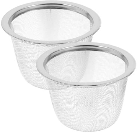 Toyvian Filtre à Thé En Acier Inoxydable 2 Pièces Passoire à Thé Fine De 6,5 Cm De Diamètre Maille Robuste Infuseur à Feuilles Pour Infusion En Vrac Usage Quotidien