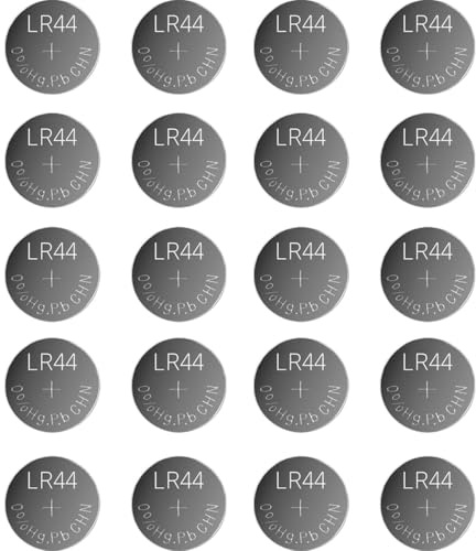 ideoon 20er-Spar-Set LR44 AG13 Alkaline Knopfzellen 1,5V Batterien, 145 mAh hohe Kapazität, langlebige Uhrenbatterien für Spielzeug und Taschenrechner