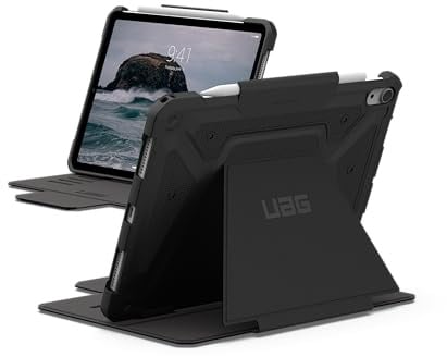 URBAN ARMOR GEAR Metropolis Hülle für iPad Air 11 | Passgenau | Wake/Sleep Funktion | Eckenschutz | Erhöhter Rand | Stift-Halter | Magnetverschluss | Standfunktion