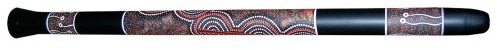 Didgeridoo, PVC 130 cm von Länge. Dekoriert mit afrikanischen Motiven bemalte Runder