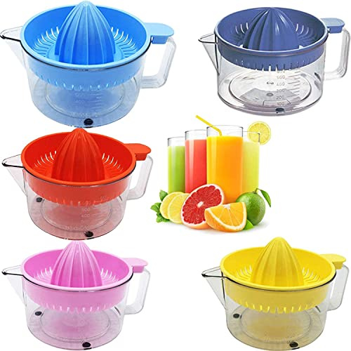 Plastic Fruit Juicer Squeezer With Measuring Jug Assorted Colours