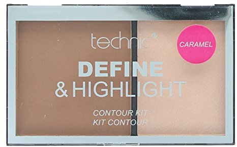 Technic Define & Highlight Duo Contour Kit Bronzer & Highlight Powder 5.5g-Caramel