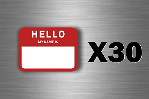 30x sticker aufkleber hello car my name is skateboard laptop macbook tuning