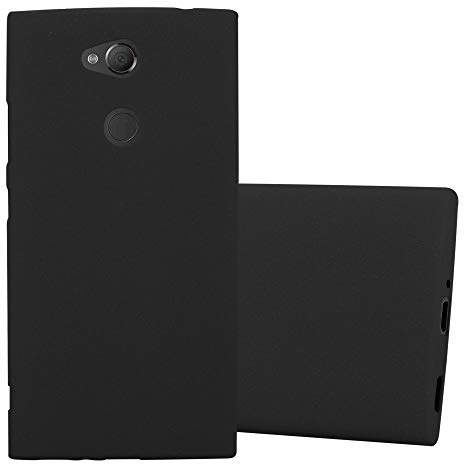 Cadorabo Hülle kompatibel mit Sony Xperia XA2 Schutzhülle TPU Silikon Case Frost Design Slim Kratzfest Weiche Gummi mit Rundumschutz Case Hülle für Sony Xperia XA2 in Schwarz