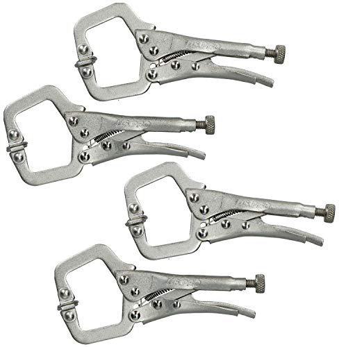 5” Mini Locking C Clamps Adjustable Fastener Welding Clamp Mole Grips 4 Pack