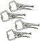 5” Mini Locking C Clamps Adjustable Fastener Welding Clamp Mole Grips 4 Pack