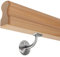 Handlauf Buche lackiert - 45x80mm - Omega inkl. Halter mit Stockschraube (200 cm)