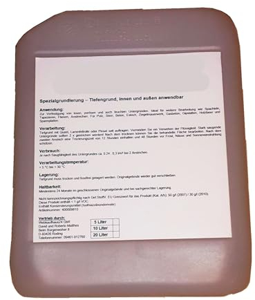 Karnasch 20 kg Alkydharz Grundierung Haftvermittler, Hochwertige diffusionsoffene Spezialgrundierung für den Innen und Außenbereich
