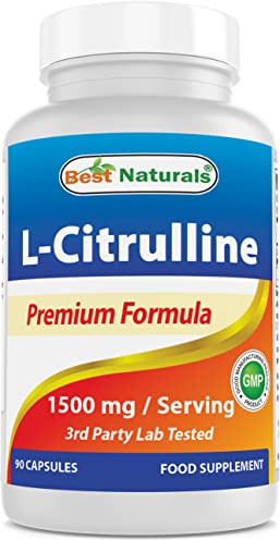 Best Naturals L-Citrulline Capsules - 1500mg/Serving - Non-GMO - Gluten Free - 90 Capsules (90 Count (Pack of 1))