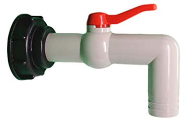 IBC Tote Tank Drain Adapter, 90 Grad IBC Tankadapter 60 Mm Dickes Gewinde IBC Kugelauslaufhahn Auslaufhahn Lebensmittelqualität Drain Adapter Gartenschlauch Wasserhahn (25mm,Braun)