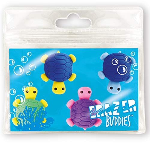 Erazer Buddies - Meeresschildkröte von Deluxebase. Schildkröte Radiergummis und neuartiges Briefpapier für Mädchen und Jungen. Buntes Radiergummi-Set, ideal für Büro- und Schulmaterial
