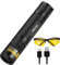 Alonefire SV005 10W 365nm Linterna UV Profesional Portátil Recargable Linterna Ultravioleta Potente para Resina, Mascotas Orina Detector con Carcasa de Metal, Gafas de Protección UV, Batería Incluida