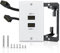 HDMI 2.1 Wandplatte (2 Ports), Electop 8K HDMI-Wandsteckdose Durchgang mit Niederspannungs-Metallhalterung, unterstützt 8K @ 60Hz und 4K @ 120Hz, 3D, 48 Gbit/s HDMI-Box, passend für Heimkino-Systeme