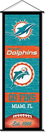 Miami Dolphins Banner and Scroll Sign