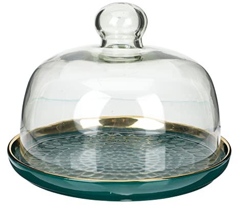 Cabilock 1 Satz Bedeckte Kuchenform K?seglocke Aus Glas Kuchenhalter Klar Behälter Mit Deckel Party- ?ckteller Dessertteller Kuchenstand Kuchenplatten Mini Keramik Dessertständer Nordisch