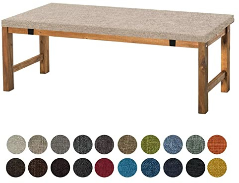 Aselbia Bankauflage Sitzkissen 140X30X5CM,Waschbare Rutschfestes Bankkissen Sitzauflage Bequeme Bankpolster für Bank, Fensterbank, Gartenmöbel, Terrasse, Drinnen,Reiskaffee