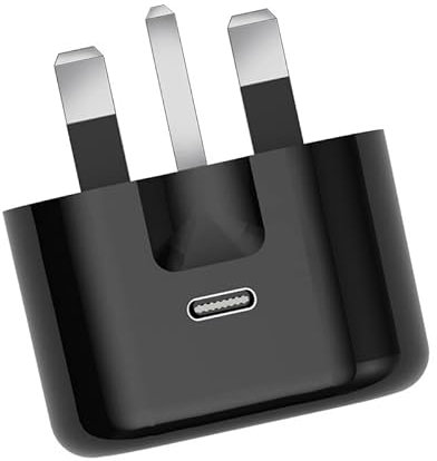 USB C Plug for iPhone 16e 16 15 14 13 12 Pro Max Plus XS XR 8, SE 2020, iPad Pro Air Mini, AirPods Pro, Samsung Galaxy 25, 20W Fast Charger USBC Type C Power Charging Head Adapter Charge Wall PD UK