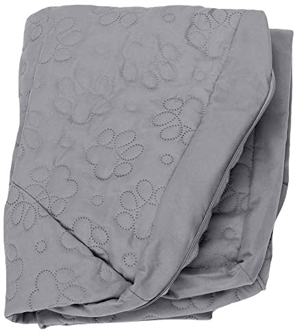Furhaven Pinsonic gesteppter Pfoten-Ersatzbezug für Hundebett, L-förmig, Titan, Größe L