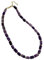 Natural Stone Choker Necklace for Men Women, with Jewellery Gift Box (Purple Amethyst)