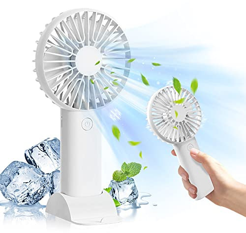 mebiusyhc Mini Handheld Fan, Personal Rechargeable USB Fan for 3 Adjustable Speed, Portable Girls Women Kids Outdoor Travelling or Indoor Office Home Eyelash White (yhcfs600)