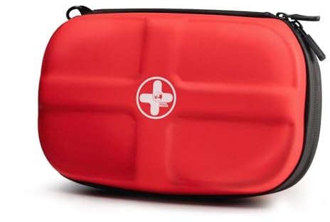 RHINO RESCUE EVA First Aid Kit Small Waterproof Travel Emergency Kit (Red)