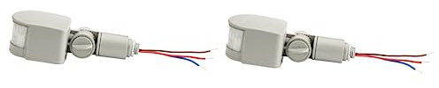 DOITOOL 2pcs Fresnel Lens High Sensitivity Pir Motion Sensor Dc Infrared Sensor Controller Adjustable Angle for Home Parking Outdoor Led Lighting