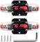 Greluma 2 Pezzi Fusibile di ripristino dell'interruttore automatico in linea da 80A,portafusibile di ripristino 12V-24V DC 80A con ripristino manuale per la protezione del audio automobilistico