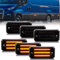 OZ-LAMPE LED Seitenmarkierungsleuchte für Ducato Citroen Relay Peugeot Boxer Renault Trucks Magnum Trucks Midliner Midlum Premium, Blinker Seitenblinker mit Canbus Fehlerfrei, Schwarz, 6 Stück