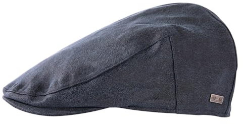 TOP-EX wasserdichte Herren Schiebermütze für Regenwetter Kunstleder Stilvolle Schirmmütze im Peaky Blinders Stil,ideal für Golf,Angeln,Schießen,Wandern,Jagd und als Schlägermütze Navy L/XL