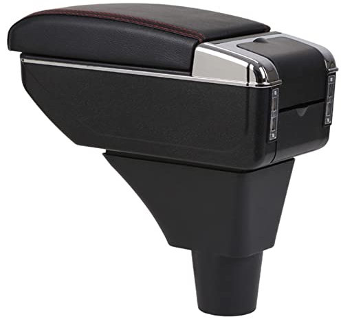 DZSQOSJB Mittelarmlehne Box 7 USB-Aufladung Erhöhen Zentral Inhalt Speichern Getränkehalter Aschenbecher Zubehör Für Dacia Für Sandero Armlehnenbox Armlehnenbox