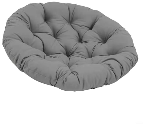 EpheyFIF Stuhlkissen, Outdoor-Stoffschaukel, Rattan-Stuhlkissen, Eiernest, Rattan-Drehstuhlkissen, überfüllt, rund, gepolstert, Sitzkissen,getuftete sitzkissen (dunkelgrau)