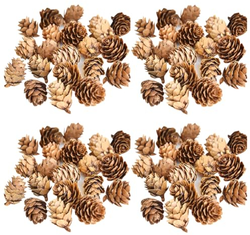 FSSTUD Lot de 150 mini pommes de pin de 1 à 2 cm pour sapin de Noël, décoration de maison, table et automne