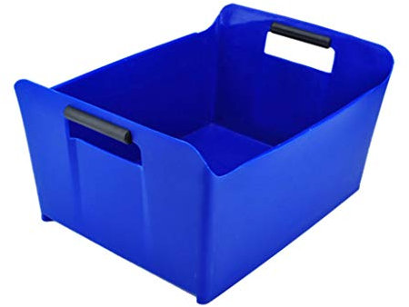 Cubo de hielo portátil de plástico de gran capacidad de 15 L, para guardar cervezas, herramientas de cocina, color azul