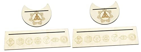 VICASKY 2 Sätze Tarotkartenhalter Orakelkarten für vergangene Spielkartenfach Tarot Karten Zubehör Tarot Kartenhalter für Wahrsagerei Halterungen für die Anzeige von Tarotkarten Holz