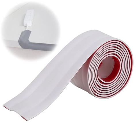 YLLSMGS Kabelkanal Boden Flach Einteiliger Kabelabdeckung Boden Selbstklebende Bodenkabelabdeckungen für Heimbüros(White,300cm/118in)