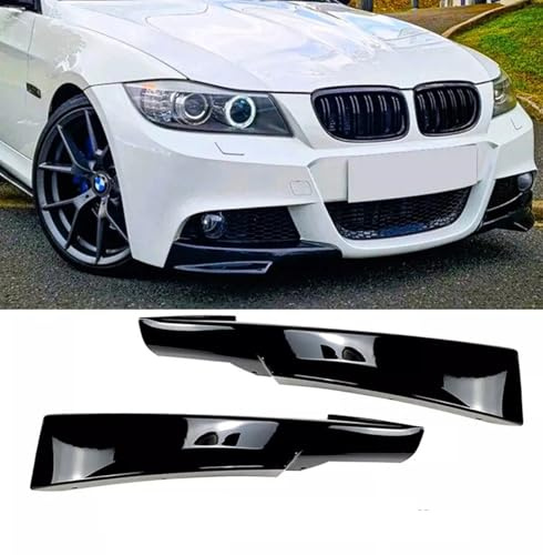 For Auto Perfectionists UK Front Boot Spoiler Compatible With BMW 3 Series E90 E91 LCI 2009-2012 M Sport ABS Gloss Black