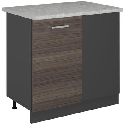 Vicco Armario de Esquina R-Line, Gris Noble, 86 cm ET Mármol